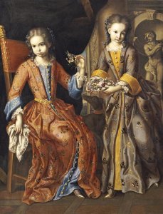 Domenico Bocciardo - Portrait of Two Girls