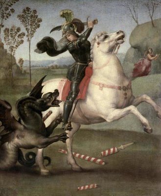 St. George Fighting The Dragon