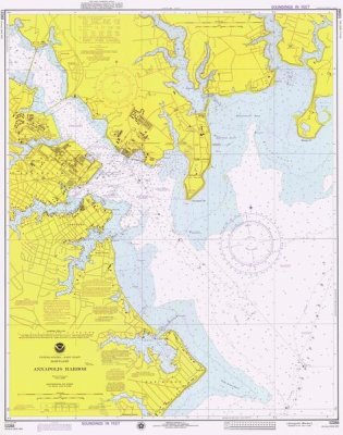 NOAA Historical Map and Chart Collection - Nautical Chart - Annapolis Harbor ca. 1975